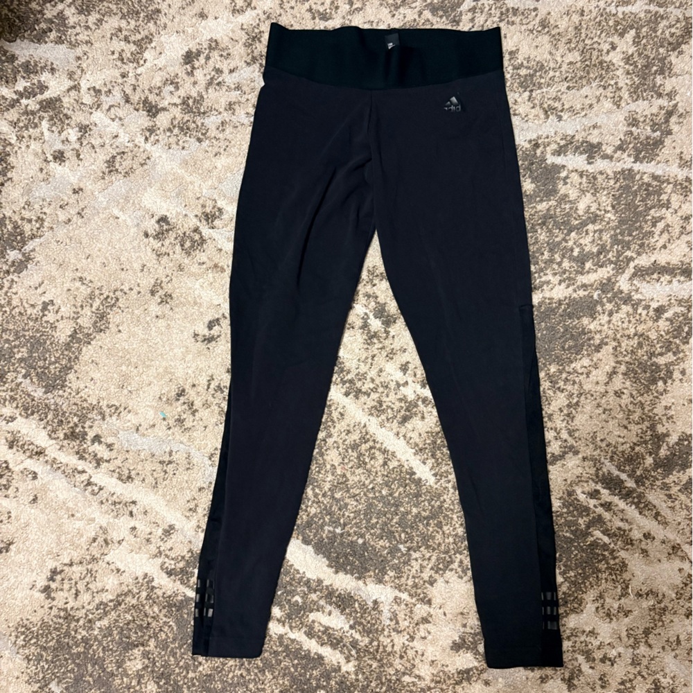 Adidas Black Leggings with mesh detail